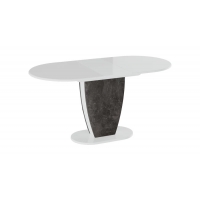 Стол обеденный Монреаль Тип 1 (Белый глянец, Моод темный) - Изображение 1